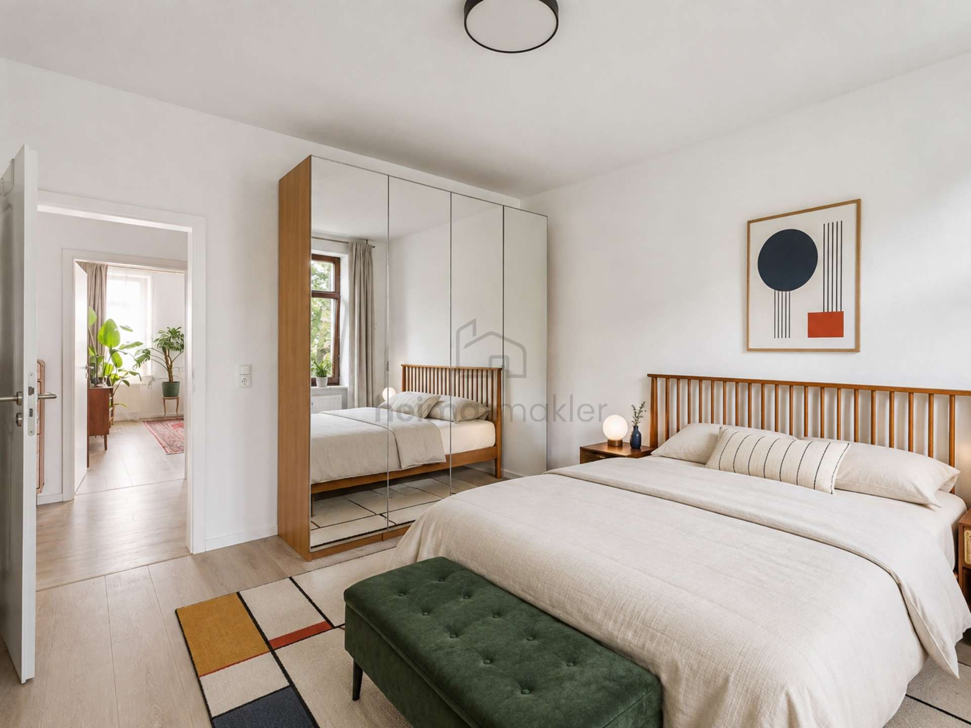 Schlafzimmer eingerichtet